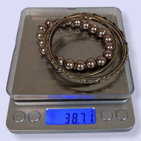 Set of 4 Gold Tone Bracelets - Picture 5 of 5